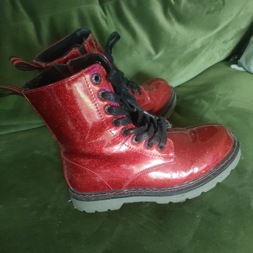 Red glitter boots ladies size - red,